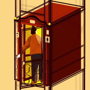 「エレベーターに閉じ込められる事件」